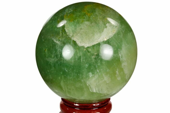 Polished Green Fluorite Sphere - Madagascar #106281